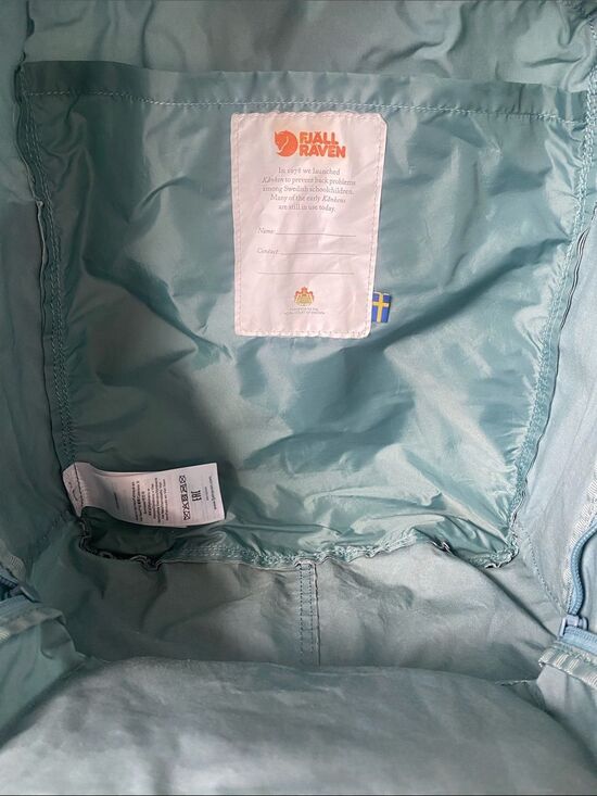 Rare Fjallraven Classic Kånken Sky Blue Backpack Laptop Pocket Everyday School main image 9